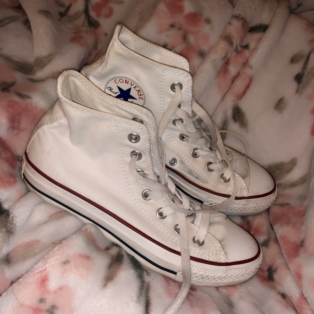 Slightly worn high top converse
